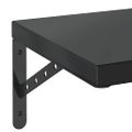 vidaXL Nástenné police 2 ks 100x30 cm, čierne, nehrdzavejúca oceľ