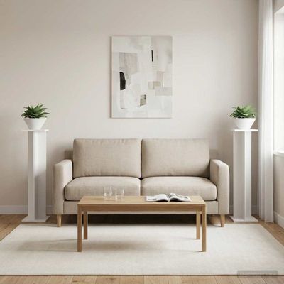 vidaXL Stojan na rastliny 2 pcs Biely 25 x 25,5 x 100,5 cm