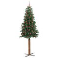 vidaXL Úzky vianočný stromček Zelená 210 cm