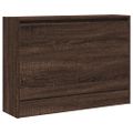 vidaXL Botník hnedý dub 80x21x57 cm kompozitné drevo