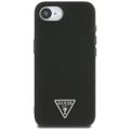 Guess HC MagSafe Grained PU Triangle Logo Case for iPhone 16e Black