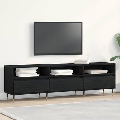 vidaXL TV skrinka Čierny dub 150 x 30 x 44,5 cm Kompozitné drevo
