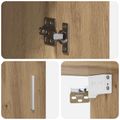 vidaXL Stenná polica Nástenná montáž Dub artisan 80 x 36 x 80 cm