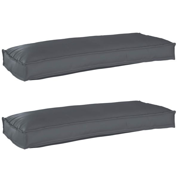 vidaXL Sada vankúšov na palete 2 pcs Antracit 100 x 40 x 8 cm