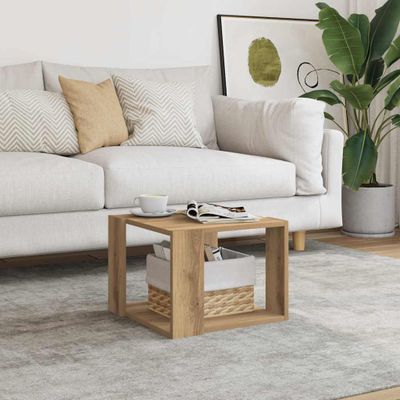 vidaXL Konferenčný stolík Artisan Dub 40x40x30 cm Konštrukčné drevo