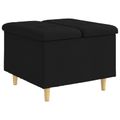 vidaXL Ottoman s Úložným Priestorom Čierny 60 x 60 x 45 cm látka