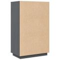 vidaXL Vysoká skrinka sivá 67x40x108,5 cm masívna borovica