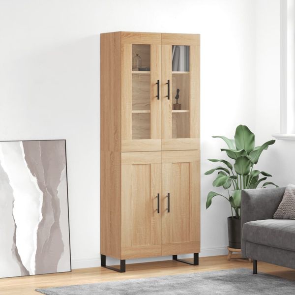vidaXL Vysoká skrinka dub sonoma 69,5x34x180 cm spracované drevo