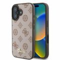 Guess puzdro pre iPhone 16 6,1" GUHMP16SPGPYSW hnedé tvrdé puzdro Peony Script MagSafe