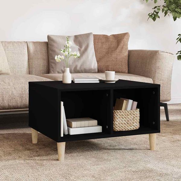 vidaXL Konferenčný stolík čierny 60x50x36,5 cm spracované drevo