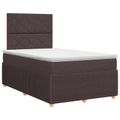 vidaXL Posteľ boxspring s matracom Tmavohnedá 120 x 200 cm Látka