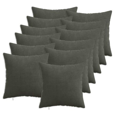 vidaXL Poťah na podložku 12 pcs HEERLEN Antracitová 50 x 50 cm
