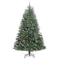vidaXL Umelý Sklápací Vianočný Stromček Zelená 240 cm PVC a kov
