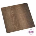 vidaXL Samo-lepiace podlahové dosky Hnedá a čierna 30,5 x 30,5 cm