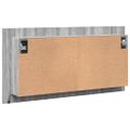 vidaXL LED kúpeľňová zrkadlová skrinka sivá sonoma 90x12x45 cm akryl