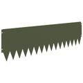 vidaXL Obrubník trávnika 10 ks 103 x 30 cm Oceľ Olivovo zelená