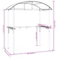 vidaXL Grilovací altánok s policami antracitový 220x115x230 cm oceľ