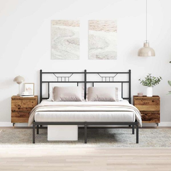 vidaXL Nočný stolík 2 pcs Staré drevo 40 x 35 x 50 cm Kompozitné drevo