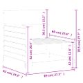 vidaXL Záhradná pohovka s opierkou ruky vosková 69x62x70,5 cm borovica