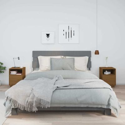 vidaXL Nočné stolíky 2 ks medovo-hnedé 40x34x55 cm borovicový masív