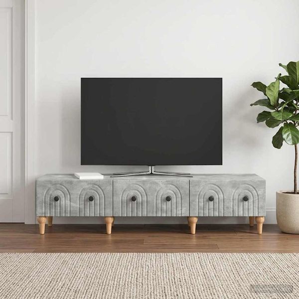 vidaXL TV skrinka Betónovo sivá 147 x 34,5 x 30 cm Kompozitné drevo