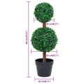 vidaXL Umelý krušpán v tvare gule s kvetináčom zelený 60 cm