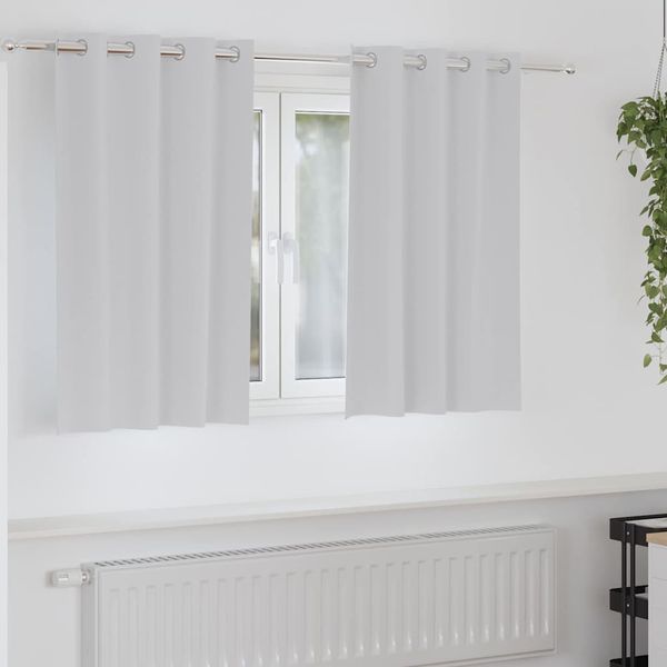 vidaXL Záclony na zatemnenie s krúžkami 2 pcs Bledá šedá 140 x 140 cm