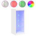 vidaXL Komoda s LED svetlami biela 41x37x100 cm