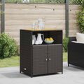 vidaXL Skrinkový Čierna 70 x 50 x 87 cm Polyester a Roly Rattan