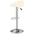 vidaXL Barová stolička krémová umelá koža