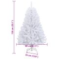 vidaXL Umelý výklopný vianočný stromček so stojanom biely 150 cm