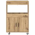 vidaXL Barový vozík Dub artisan 60 x 39.5 x 89 cm Kompozitné drevo