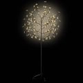 vidaXL Vianočný stromček 120 LED teplé biele svetlo kvety čerešne 150 cm