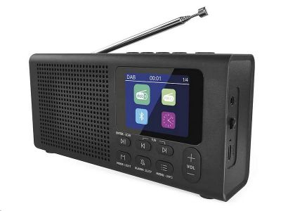 Rádio EMOS P-600B /E0090/ čierne, DAB+/FM, 3 W, Bluetooth, USB vstup