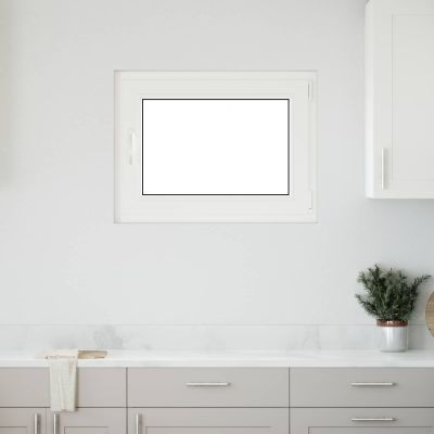vidaXL Podkrovné okno RISOR 80 x 50 cm PVC a sklo Biela