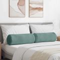 vidaXL Podložkové vankúše 2 pcs Morská zelená Ø 25 x 70 cm