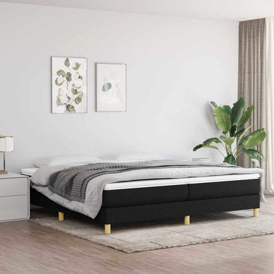 vidaXL Posteľný rám s boxspringom čierny 200x200 cm látka