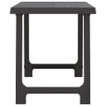 vidaXL Kempingový stôl antracit 79x56x64 cm PP drevený vzhľad