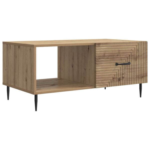 vidaXL Konferenčný stolík Dub artisan 90 x 50 x 40 cm Kompozitné drevo