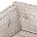 vidaXL Podložka na paletovú sedačku, svetlohnedá, látka, patchwork