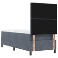 vidaXL Posteľ s pružinovým rámom Tmavo šedá 80 x 200 cm Zamat
