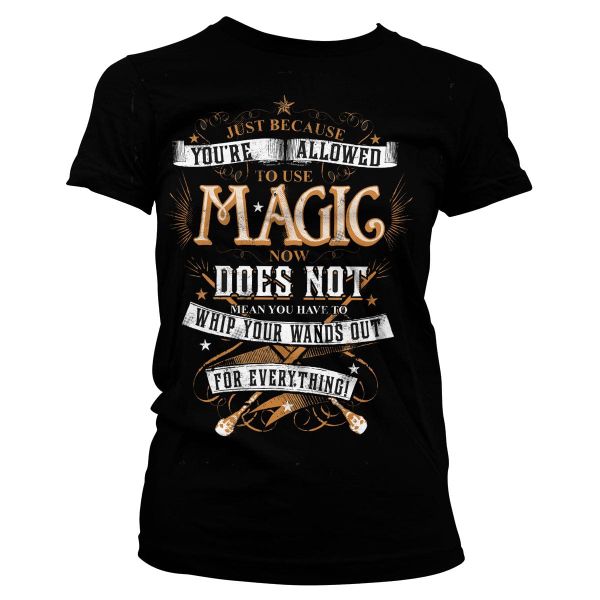 Dámske tričko Harry Potter - Magic, čierne