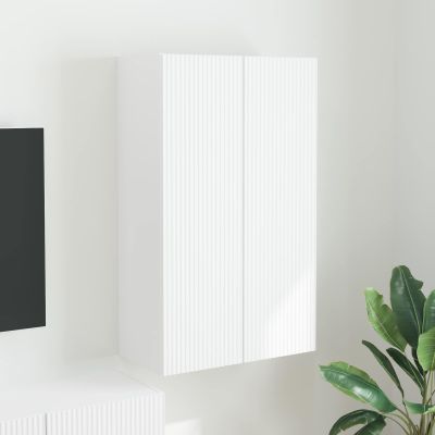 vidaXL TV nástenná skriňa Biela 59,5 x 31 x 100 cm Kompozitné drevo