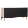 vidaXL TV skrinka Bielená biela 100 x 33 x 46 cm Masívne mango drevo