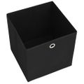 vidaXL Úložné boxy, 10 ks, netkaná textília, 32x32x32 cm, čierne