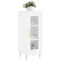 vidaXL Komoda biela 34,5x34x90 cm spracované drevo