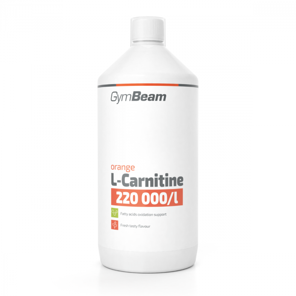 L-karnitín - GymBeam, pomaranč, 1000 ml, tekutý