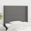 vidaXL Čelo postele so záhybmi tmavosivé 83x16x118/128 cm látka