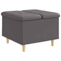 vidaXL Ottoman s Úložným Priestorom Biely 60 x 60 x 45 cm Umelá koža