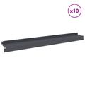 vidaXL Obrubník trávnika 10 ks 100 x 10 x 8 cm Oceľ Antracitová
